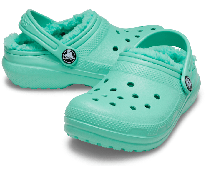 Mint green best sale crocs with fur