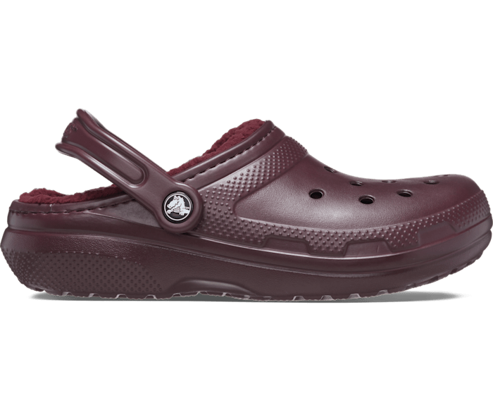 Black fuzzy lined crocs top