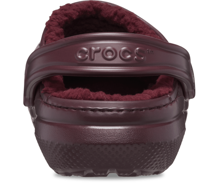 Burgundy hotsell fur crocs
