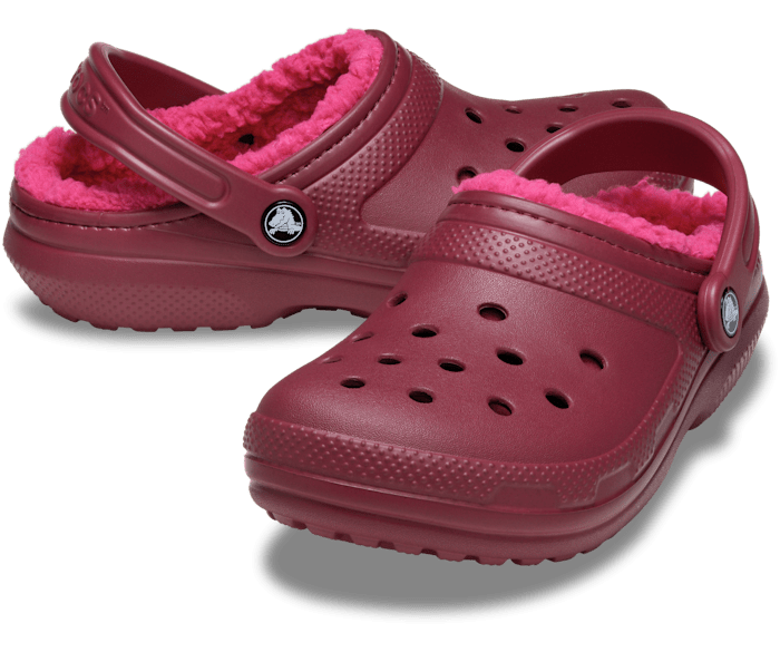 Croc shoes with fur sales