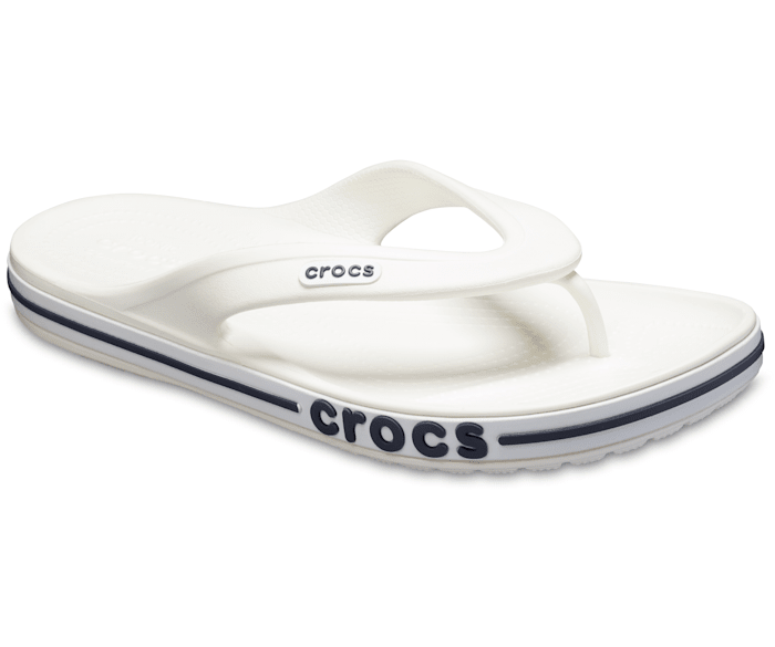 Crocs bayaband white flip flops clearance