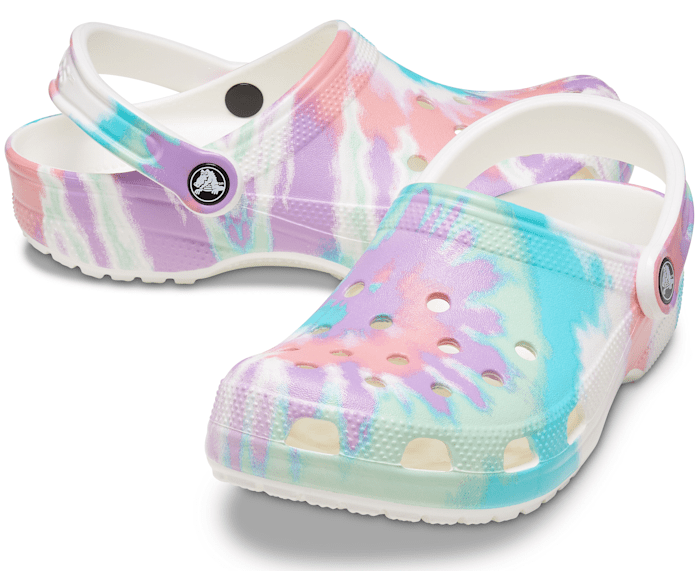 Rainbow pastel crocs shop