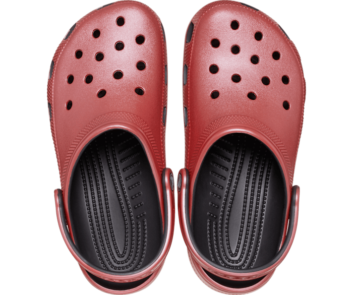 Metallic pink crocs sales