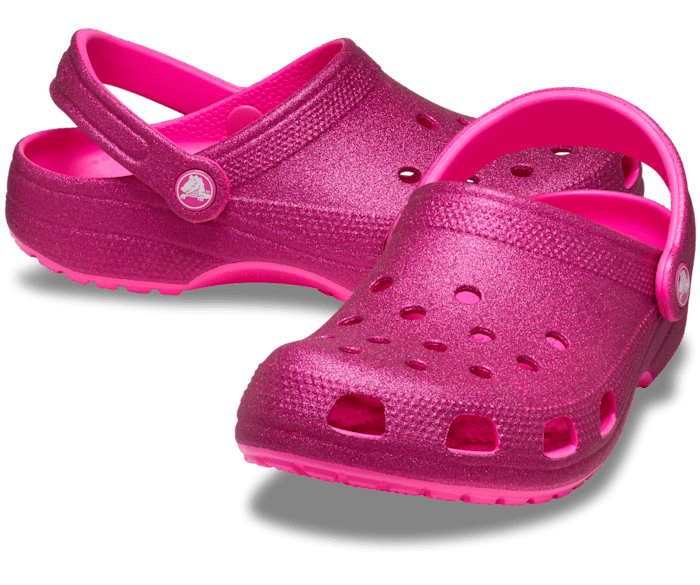 Pink glitter crocs adults on sale