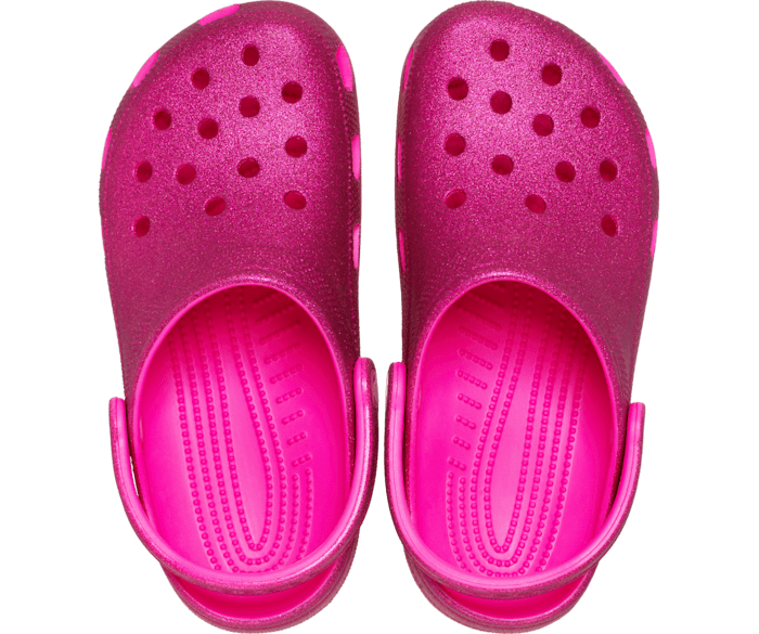 Pink glitter crocs women's shop
