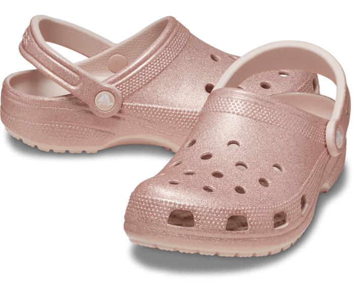 Pink glitter crocs women's deals