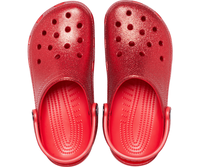 Glitter pink crocs clearance
