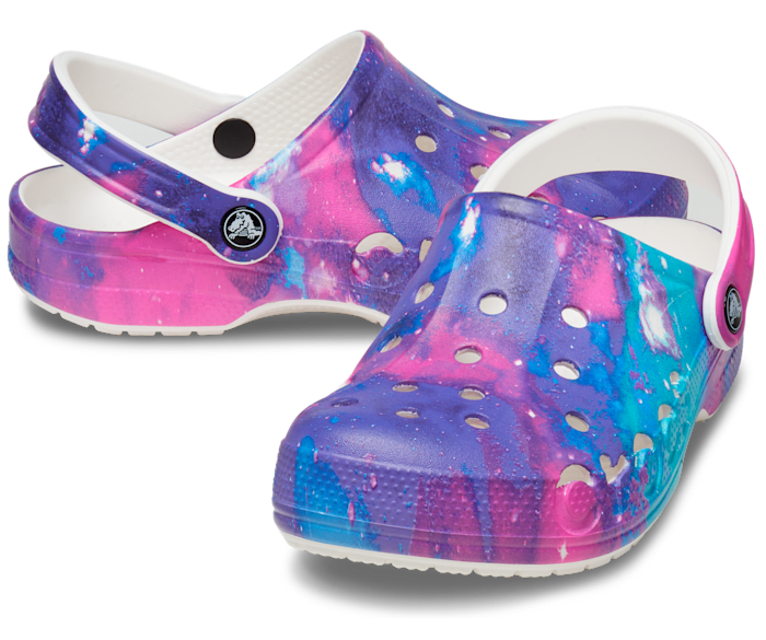 Galaxy discount print crocs