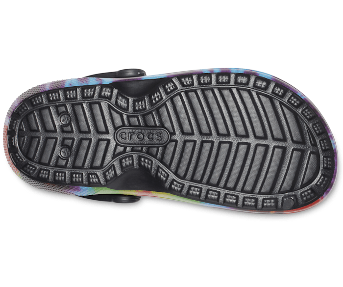 Kids tie dye on sale crocs with fur