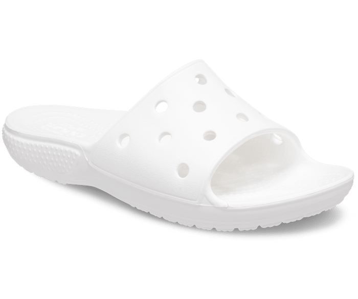 Croc shop slides white