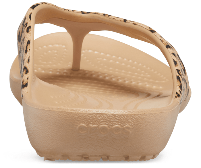 Leopard print crocs flip flops store