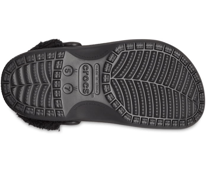 White crocs with grey fuzz 2025