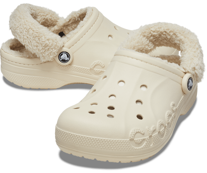 Crocs Baya Lined Fuzz Strap Clog Winter White M11