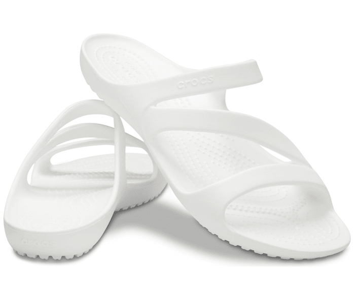 ladies white croc sandals
