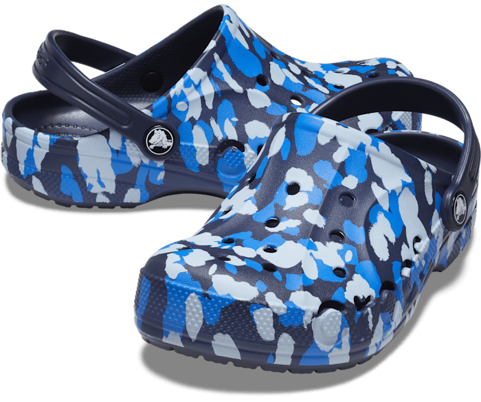 Blue camo crocs hotsell