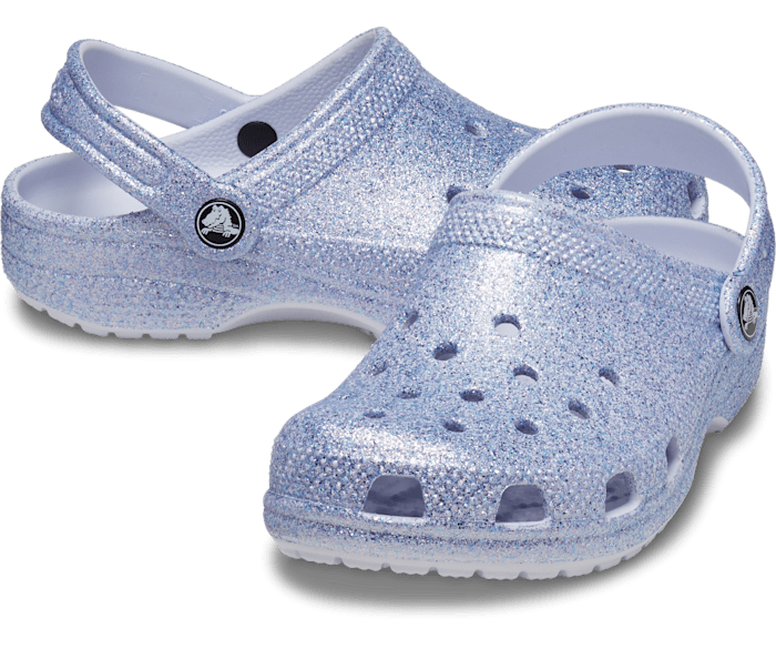 Crocs Light Purple Classic Toddler Glitter Clogs us7 Girls