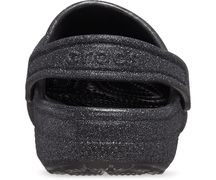 Crocs Kids Classic Glitter Clog Black Glitter J4