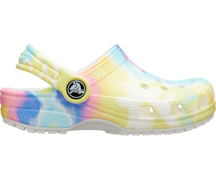 Tie dye clog crocs top