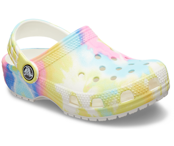Tie dye crocs size 5 on sale