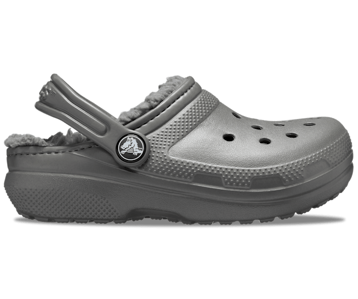 gray fur lined crocs