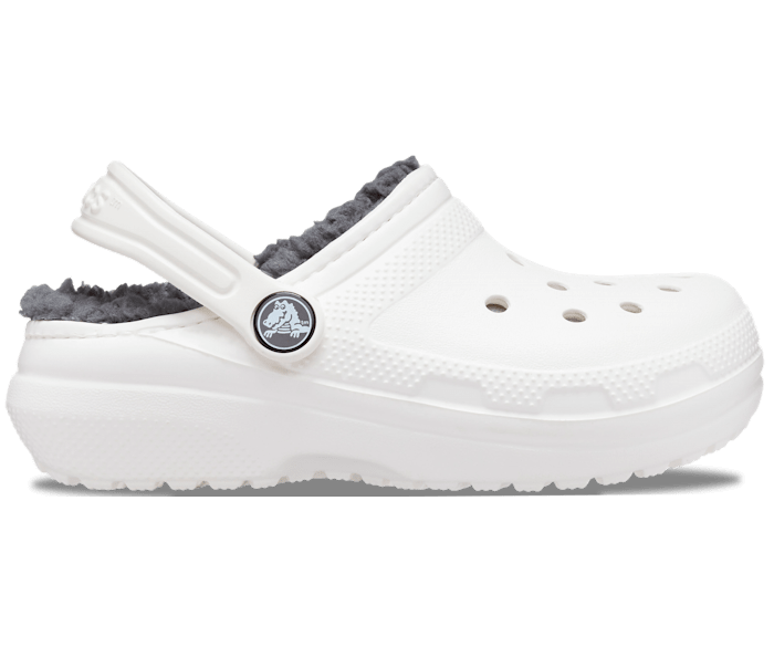 White fur crocs discount