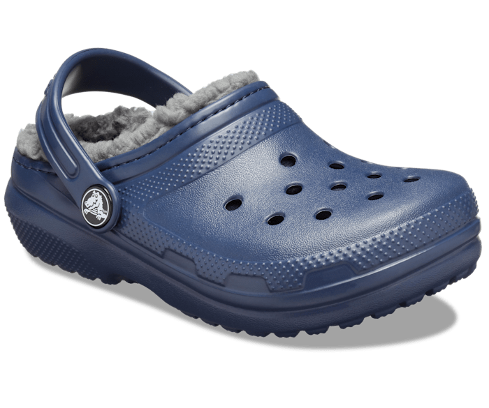 Kids fuzz top lined crocs