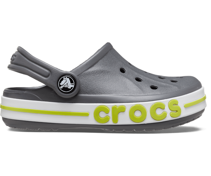 Crocs Kids Bayaband Clog Slate Grey Lime Punch C11