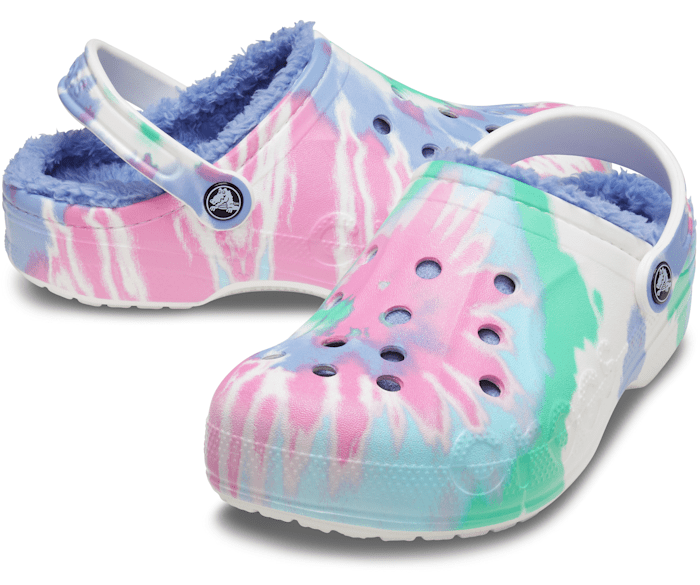 Lined tie hotsell dye crocs