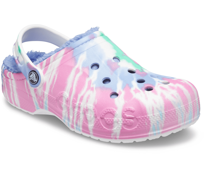 Tie dye hotsell fuzzy crocs