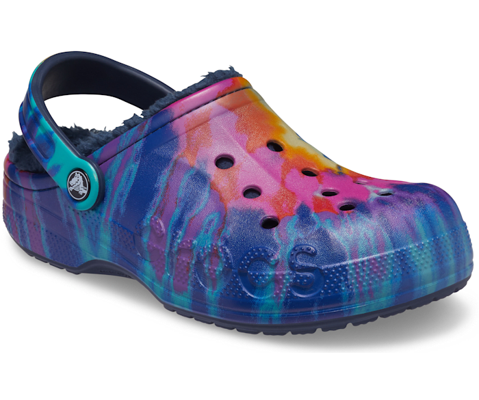 Tie dye crocs lined sales