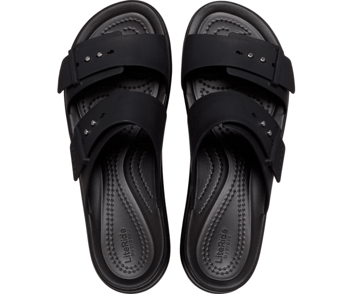 Slide sandals with buckle best sale