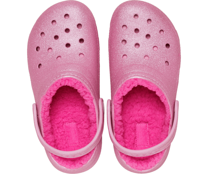 Toddler Classic Lined Glitter Clog Crocs