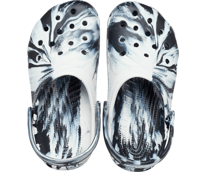 Black 2024 white crocs