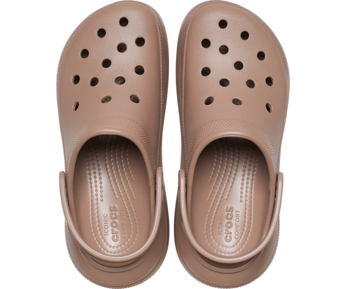 Crocs with online leather tops