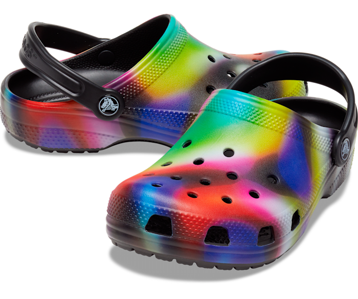 Rainbow color crocs deals