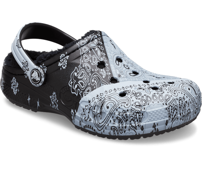 Printed lined crocs clearance