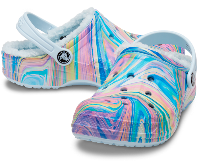 Kids Baya Lined Printed Clog Crocs