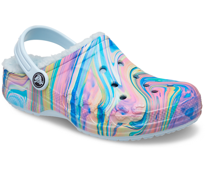Kids Baya Lined Printed Clog Crocs