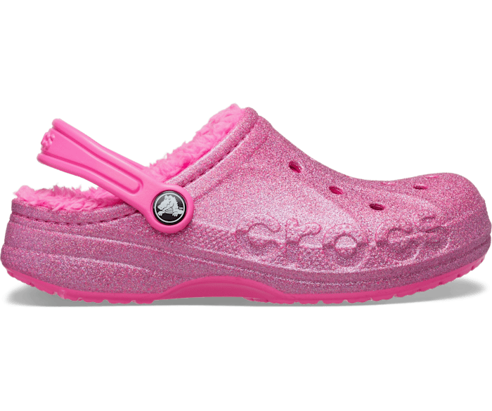 Kids Baya Lined Glitter Clog Crocs