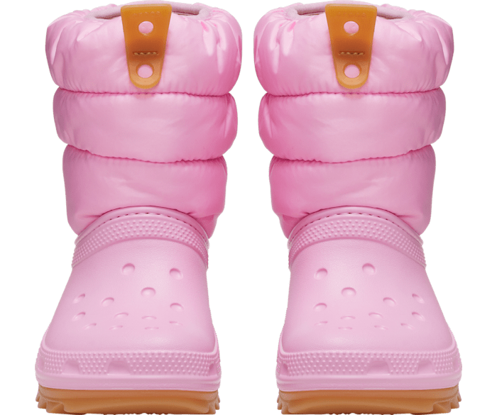 Crocs Kids Classic Neo Puff Pink Tweed Gum Snow Boots