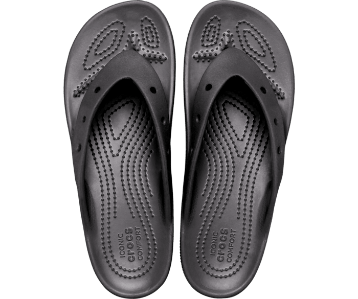 Crocs black women's discount flip flops