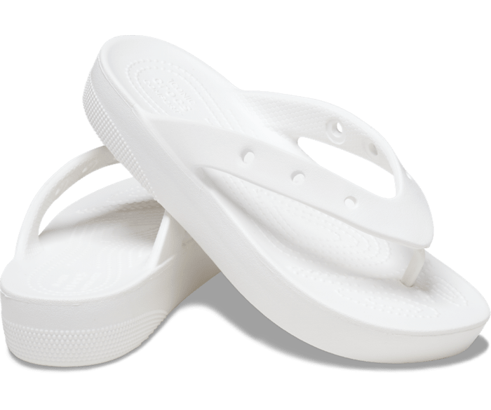 Mens white shop crocs flip flops