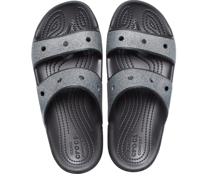 crocs sparkle flip flops
