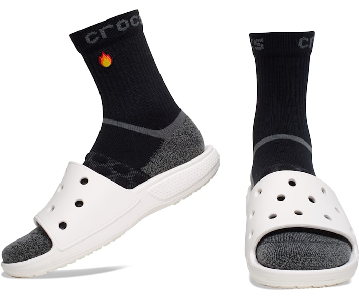 Crocs with cheap white socks