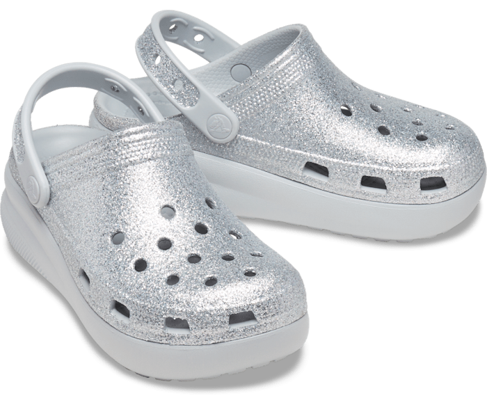 Silver cheap sparkly crocs