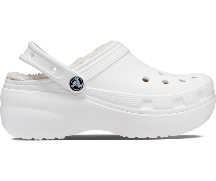 Womens white crocs with fur outlet