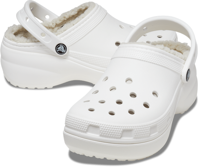 White store platform crocs