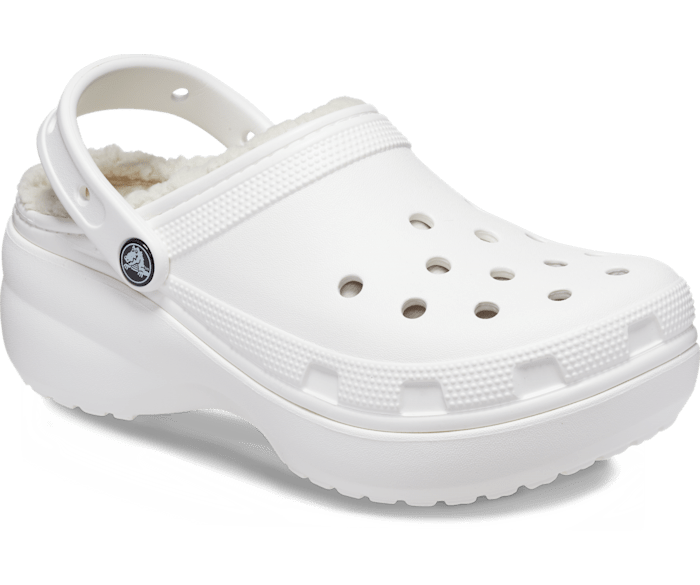 Solid white crocs discount
