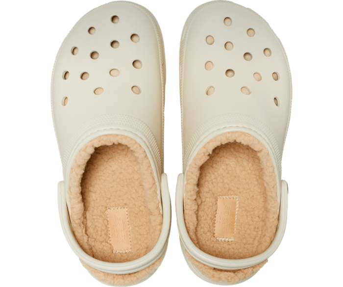 White fuzzy 2025 crocs women's