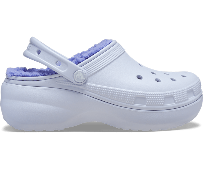 Lined white crocs sales